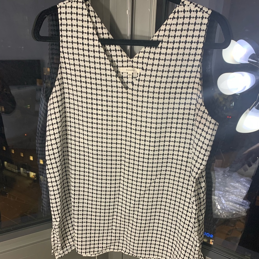 Black and white blouse